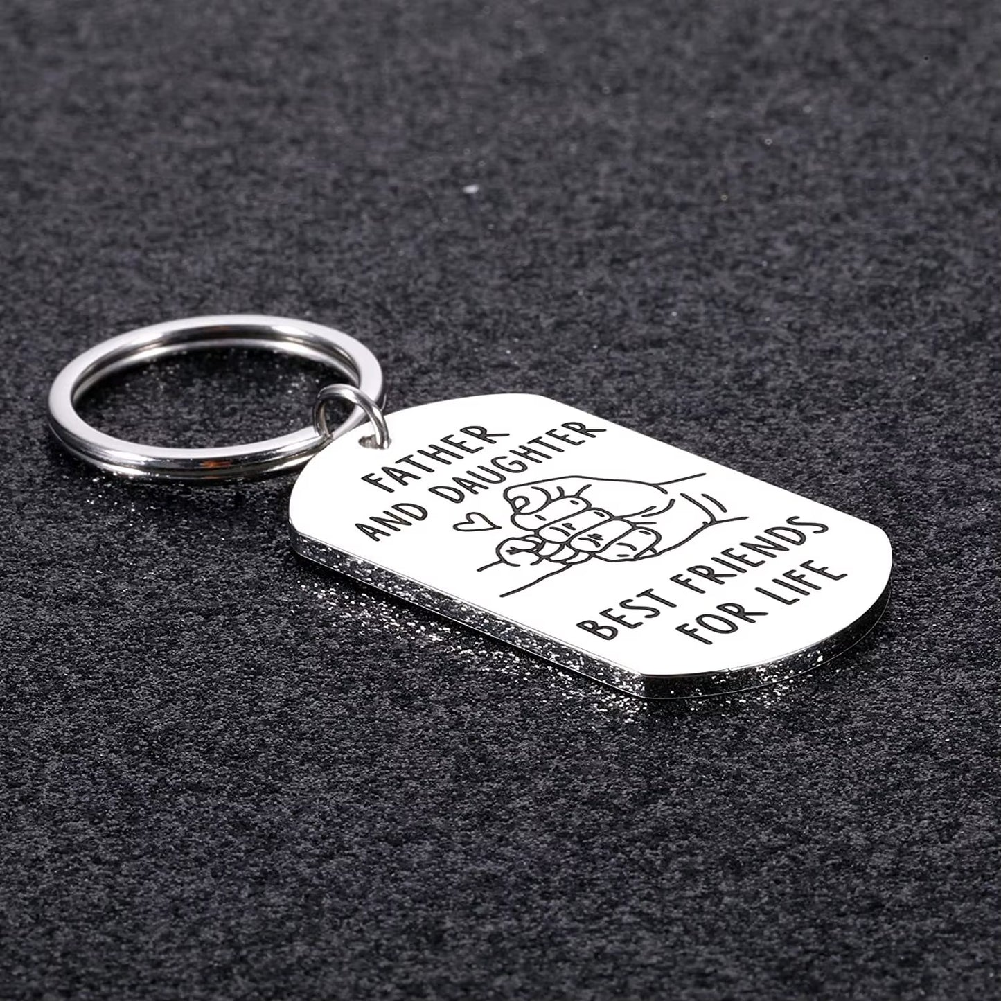 Father'S Day Gift Daughter Gives to Dad Stainless Steel Keychain YLQ10392