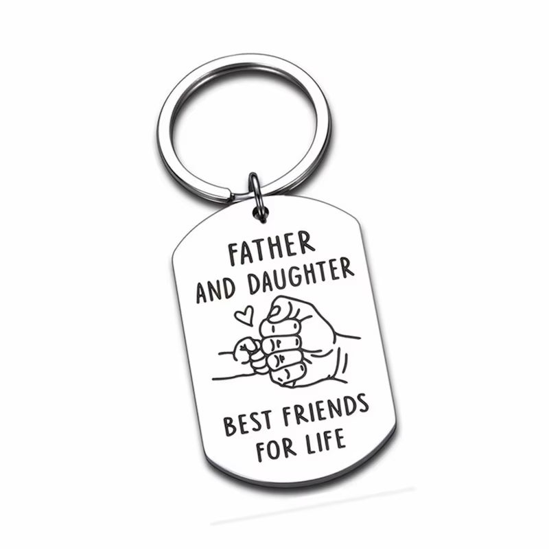 Father'S Day Gift Daughter Gives to Dad Stainless Steel Keychain YLQ10392