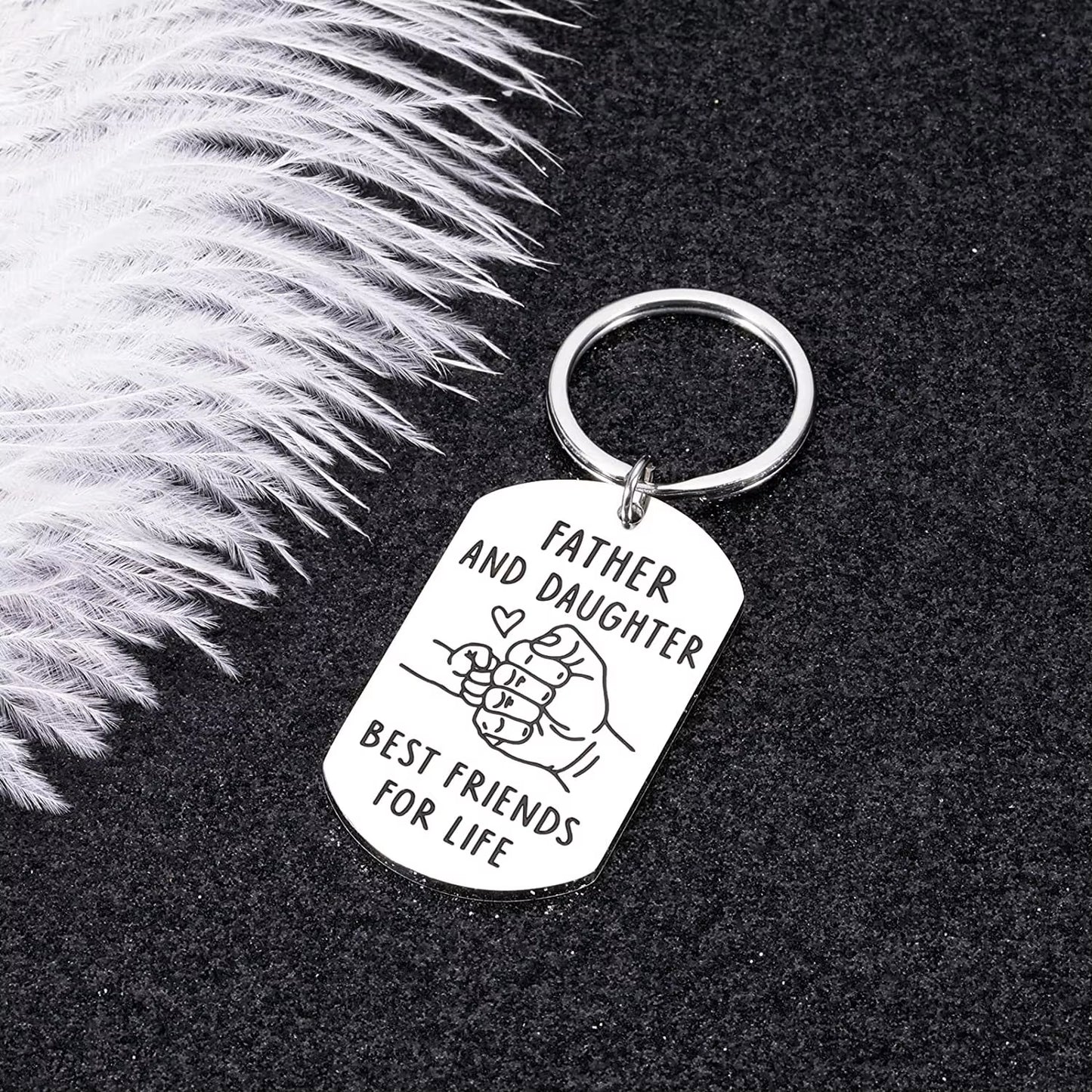 Father'S Day Gift Daughter Gives to Dad Stainless Steel Keychain YLQ10392